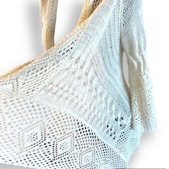 Costa Blanca | Natural Crocheted Open Cardigan - Women OS - Picture 5 of 8